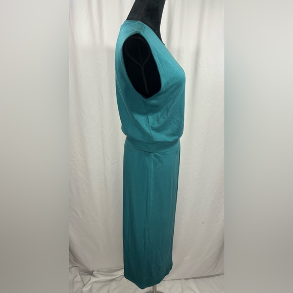 Lou & Grey Signature Soft Cinch Waist Midi Dress Dragonfly Sz M - Picture 4 of 10